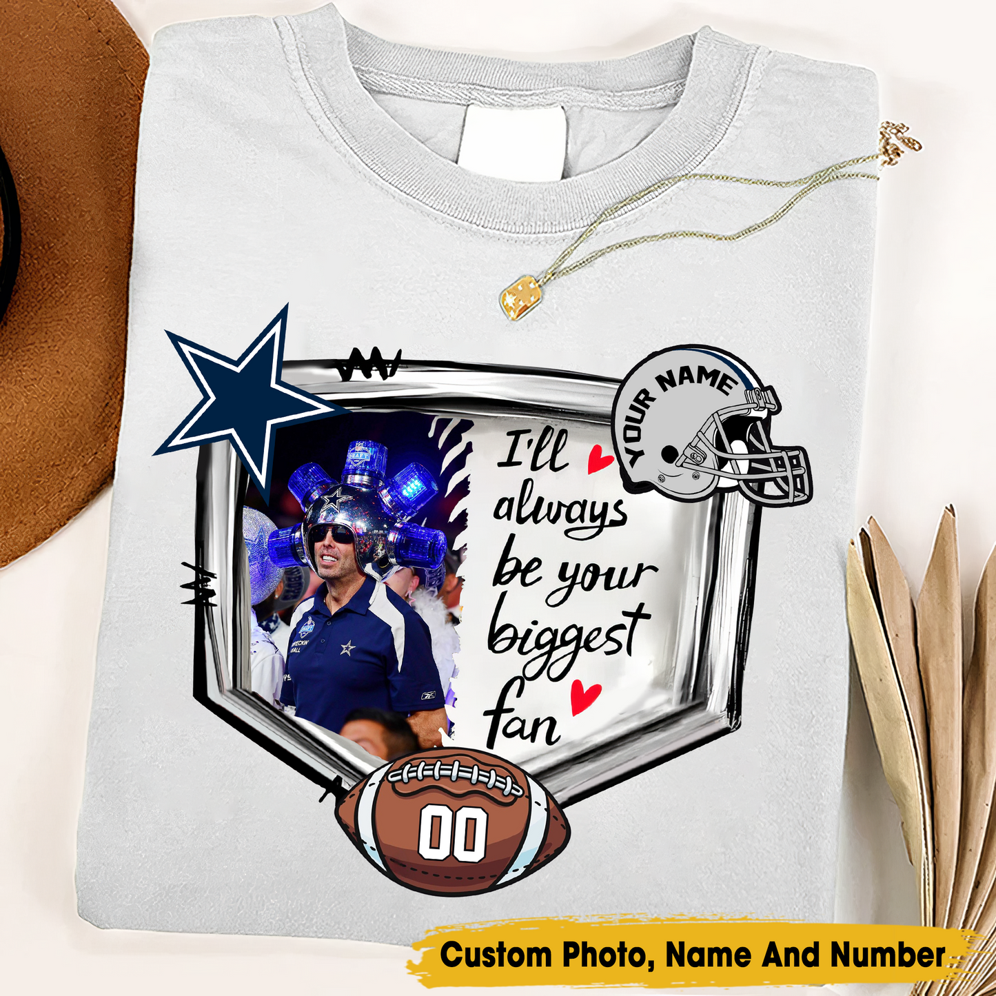 DC Personalized Photo, Name And Number - I Will Always Be Your Biggest Fan Shirt