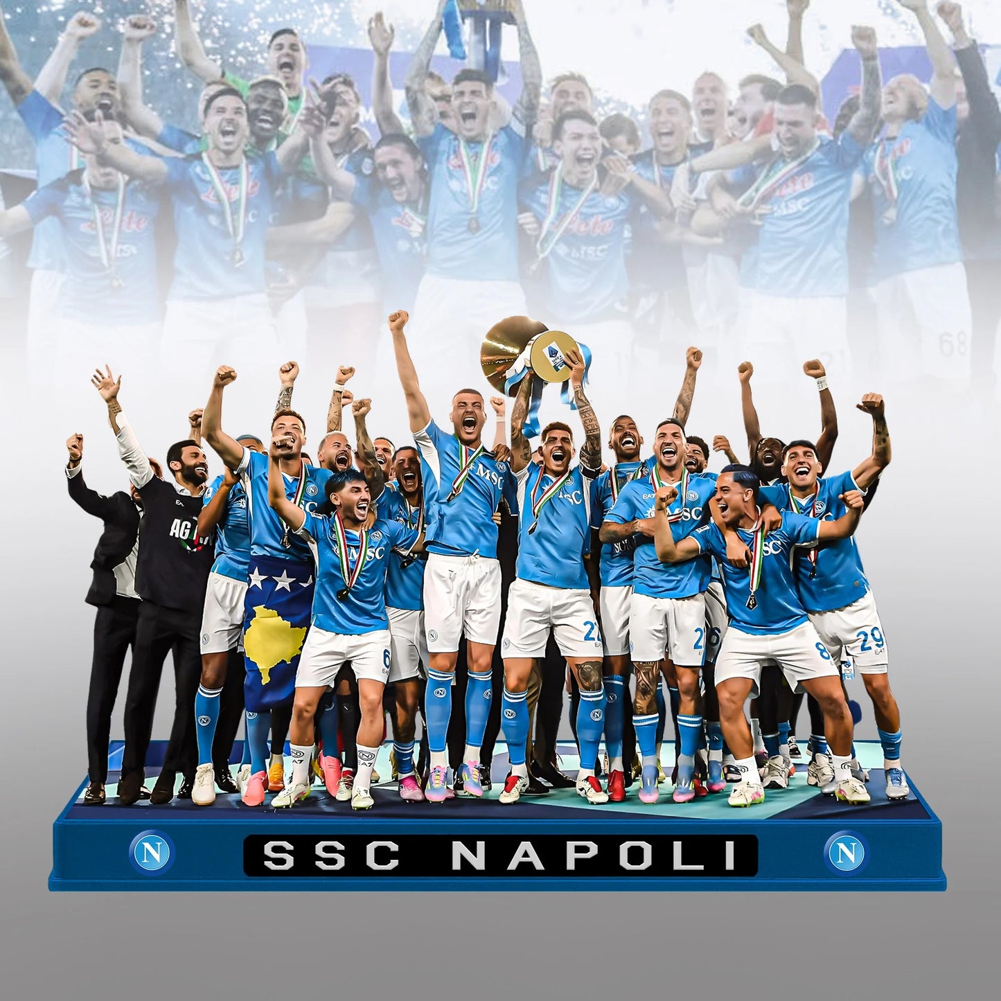 S.S.C. Napoli Campione Serie A 2025 V7 Premium Acrylic Plaque DDT