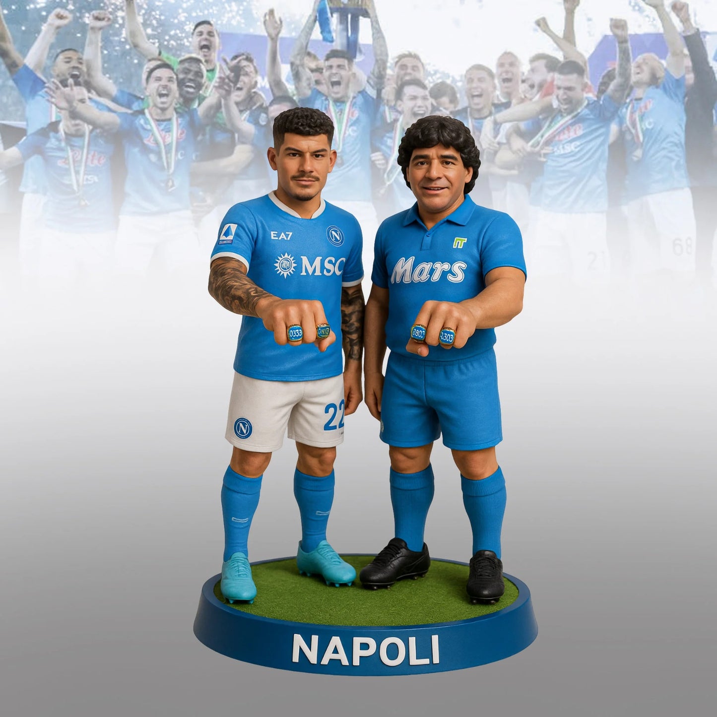 S.S.C. Napoli Campione Serie A 2025 V2 Premium Acrylic Plaque DDT