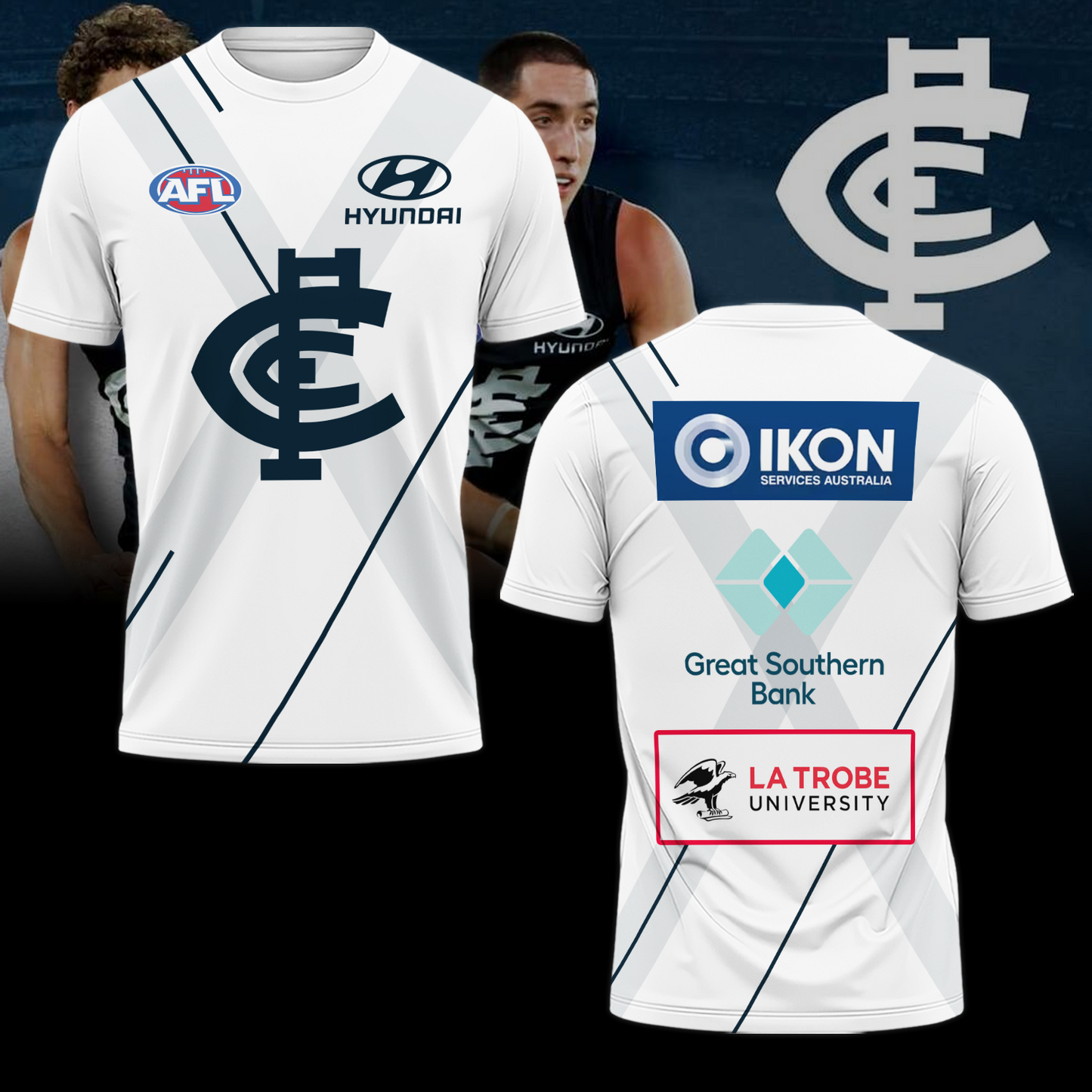 Carlton Football Club AFL Blues Limited Edition T-Shirt TM - You will save more when you buy the clothes and hat combo V3