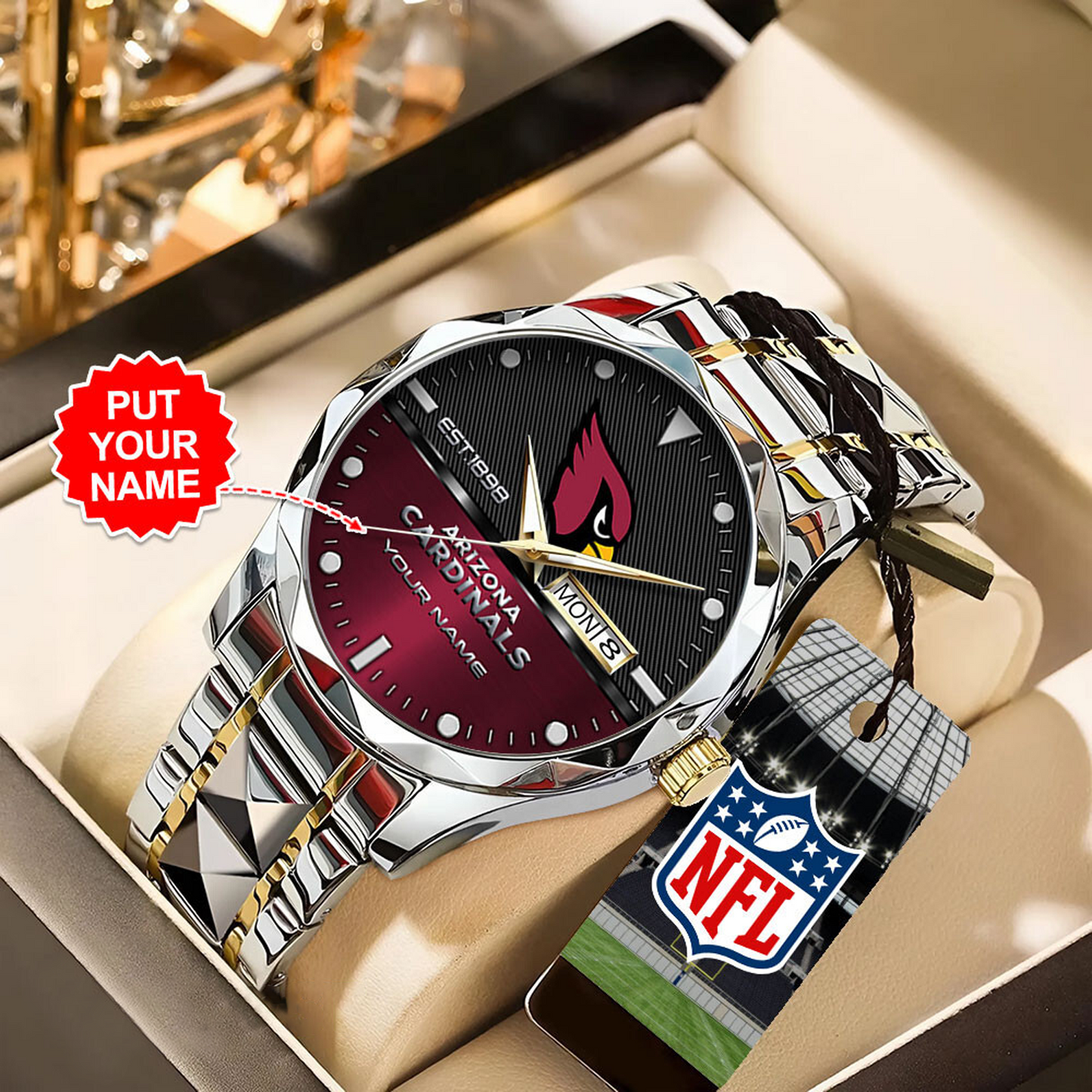ARI x NFL Alloy Luxury Quartz Watch DATND TANTD