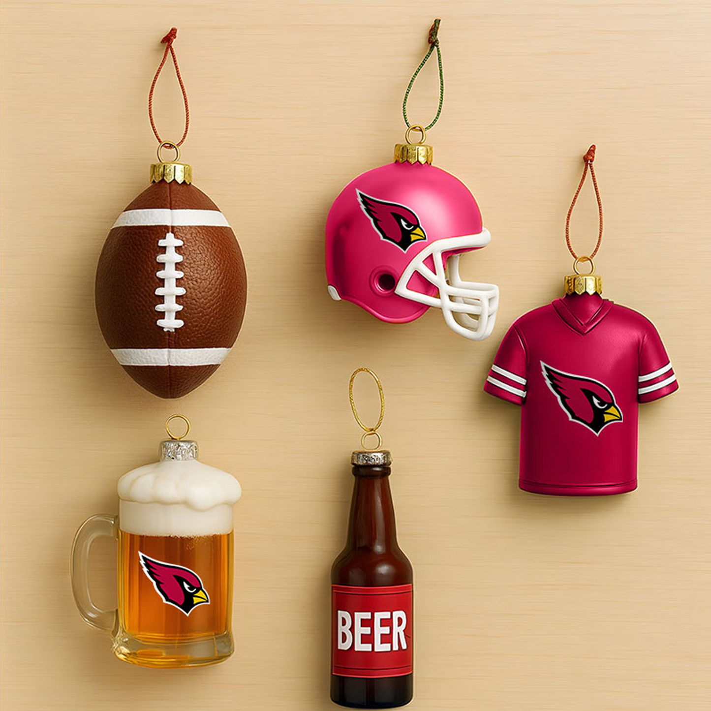 ARI x NFL Football Combo Set 5 Acrylic Ornament For Home Decor DatND DVT