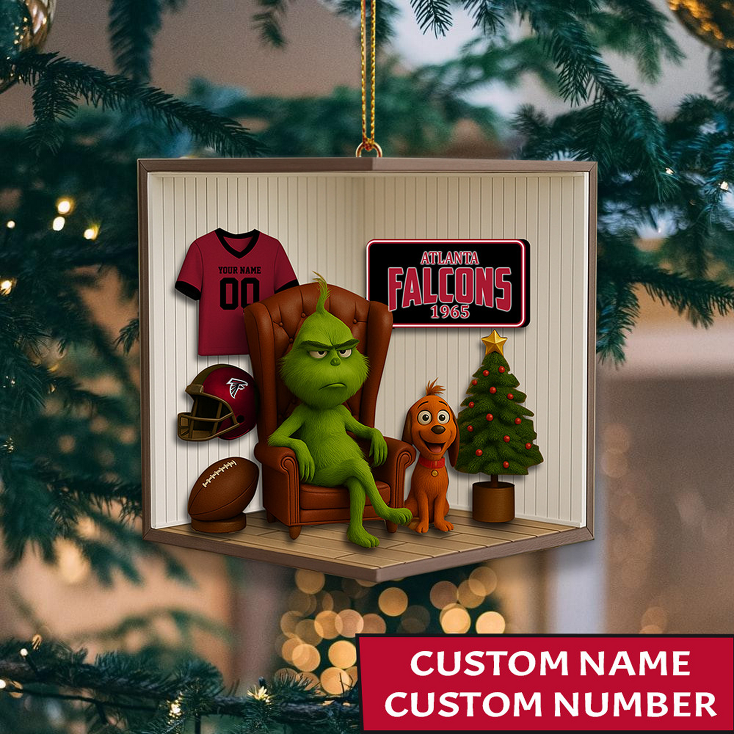 ATL x NFL Christmas Ornament DatND DVT
