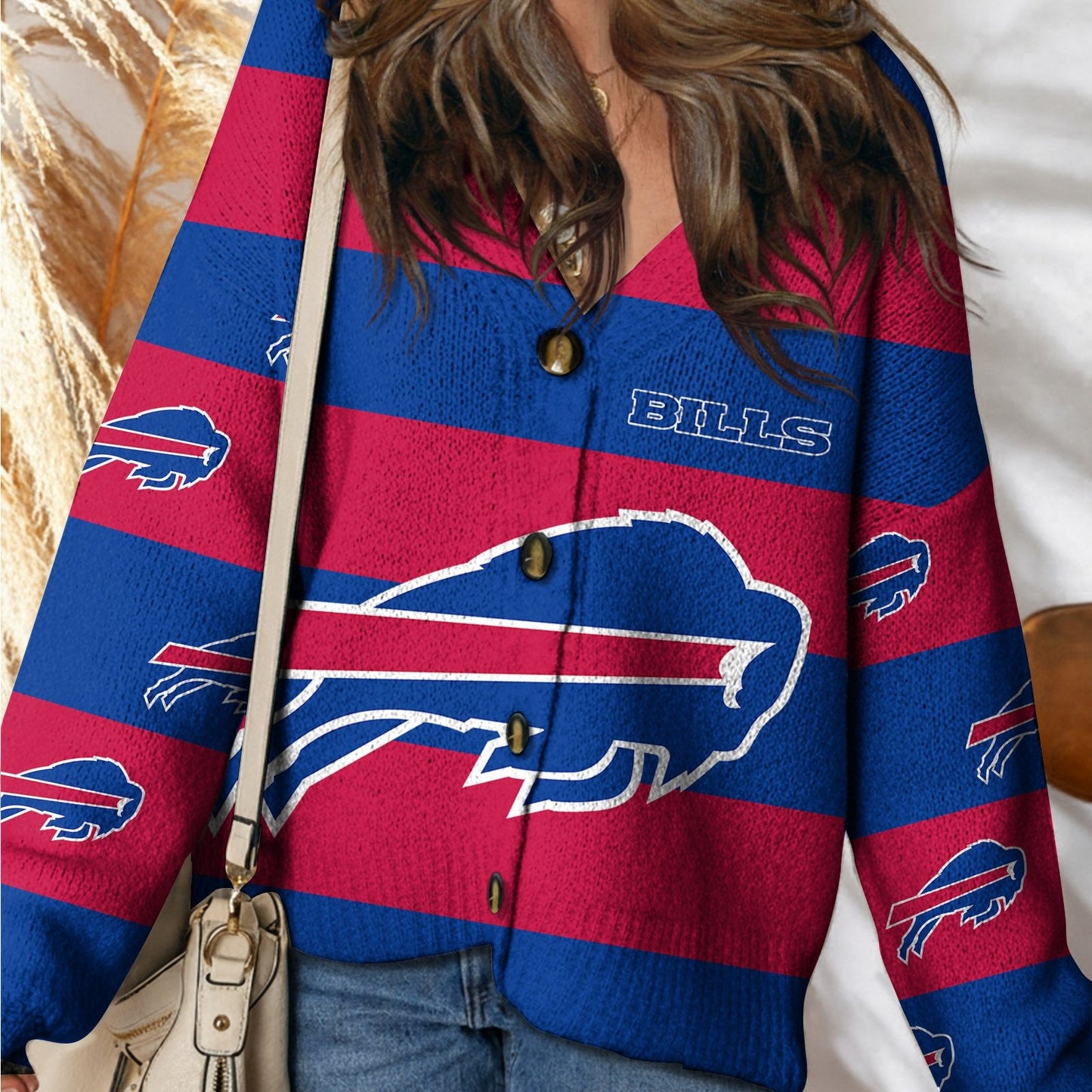 BUF x NFL Cardigan Sweatshirt With Button DatND DVT