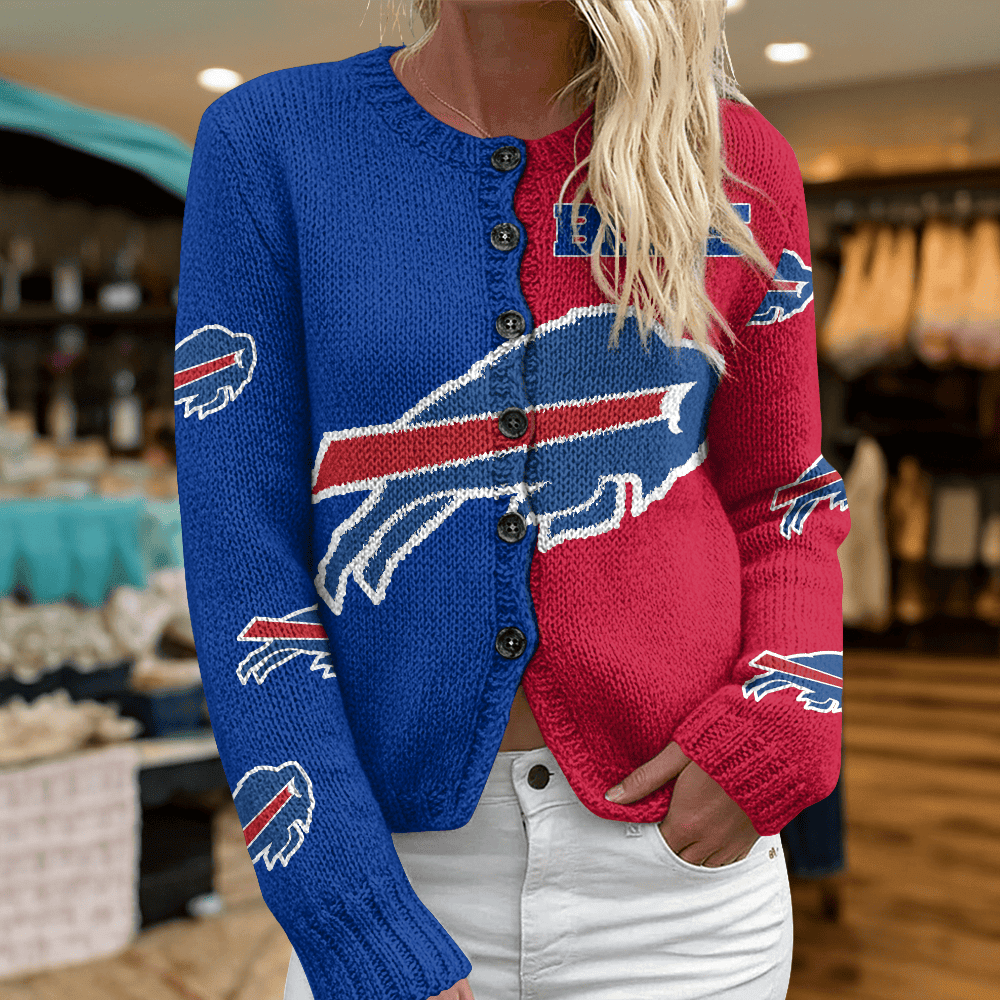 BUF x NFL Cardigan Sweatshirt With Button v1 DatND DVT