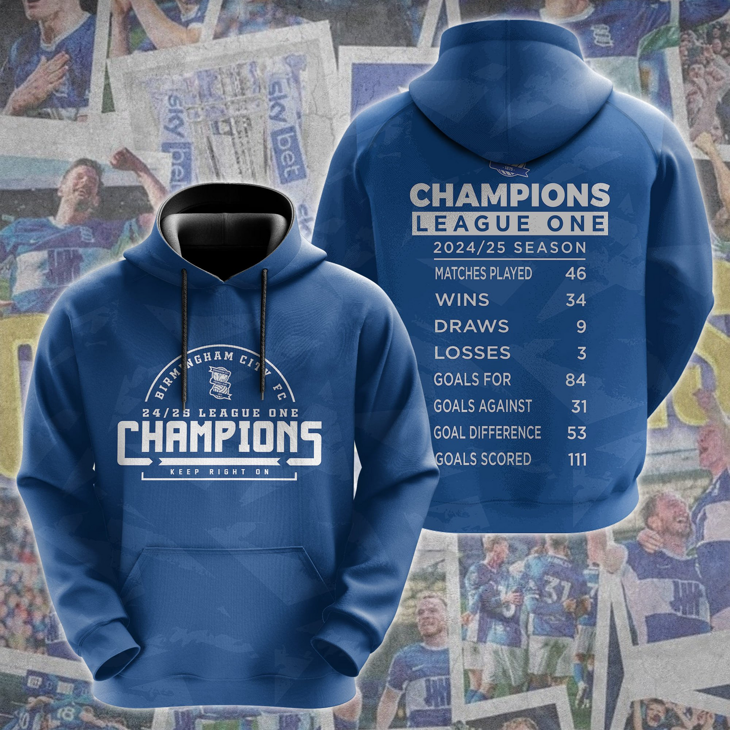 Birmingham City FC Champions League One 2025 Shirt DDTTTV