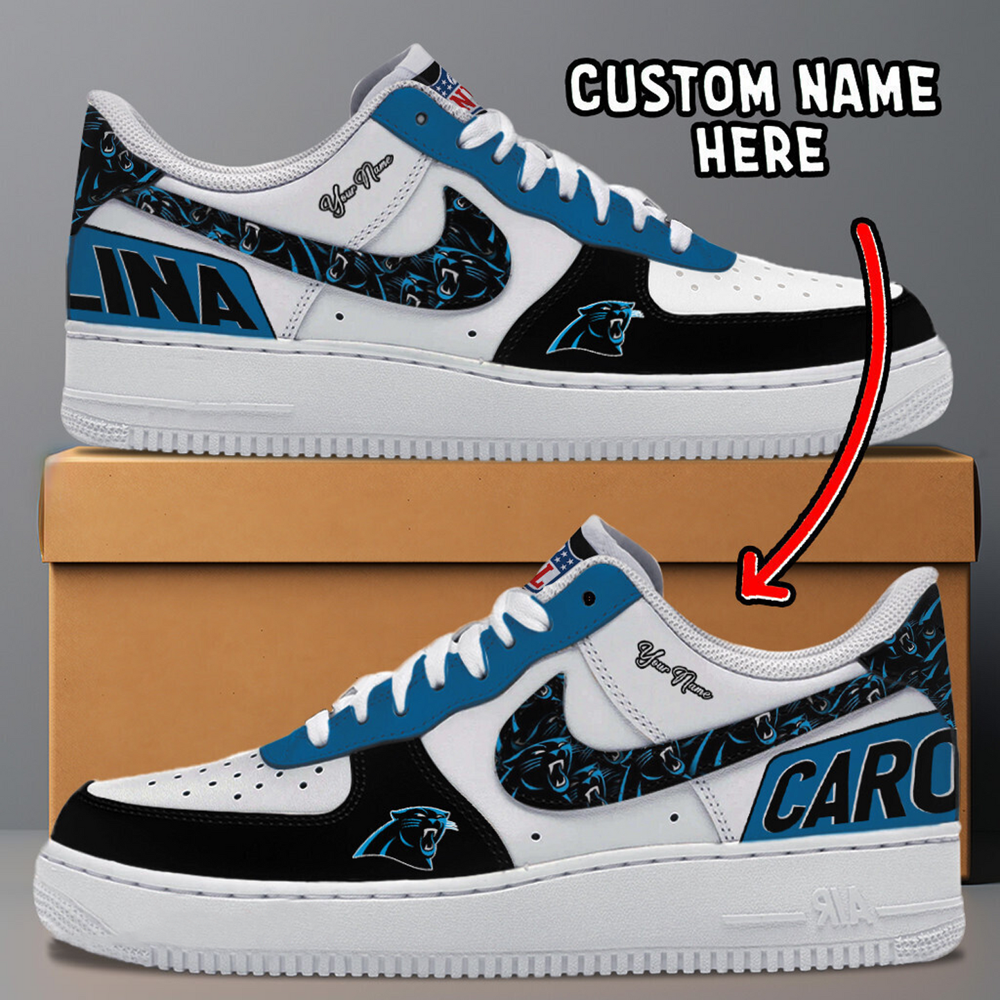 CAR x NFL Trending Air Force 1 Personalized DATND TANTD