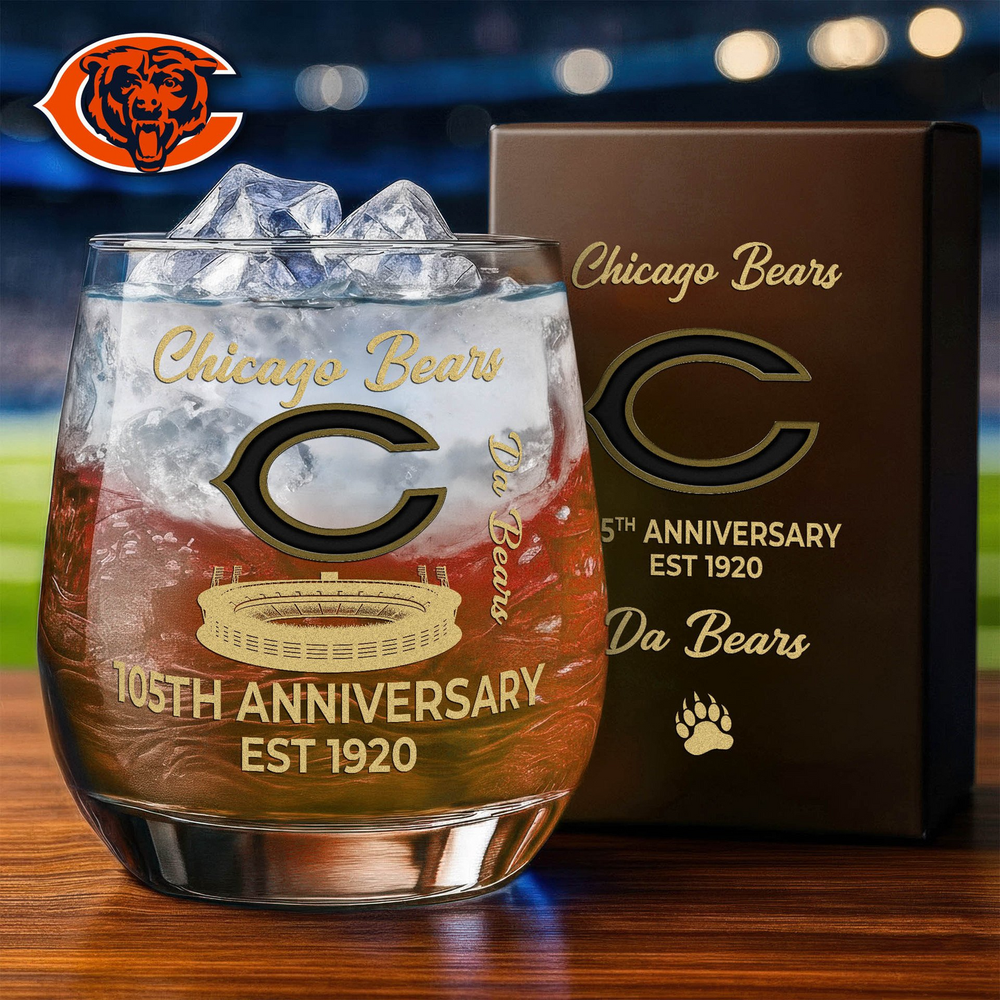 CHI Premium NFL Legacy Celebration Whiskey Glass DDT 111125 NTL