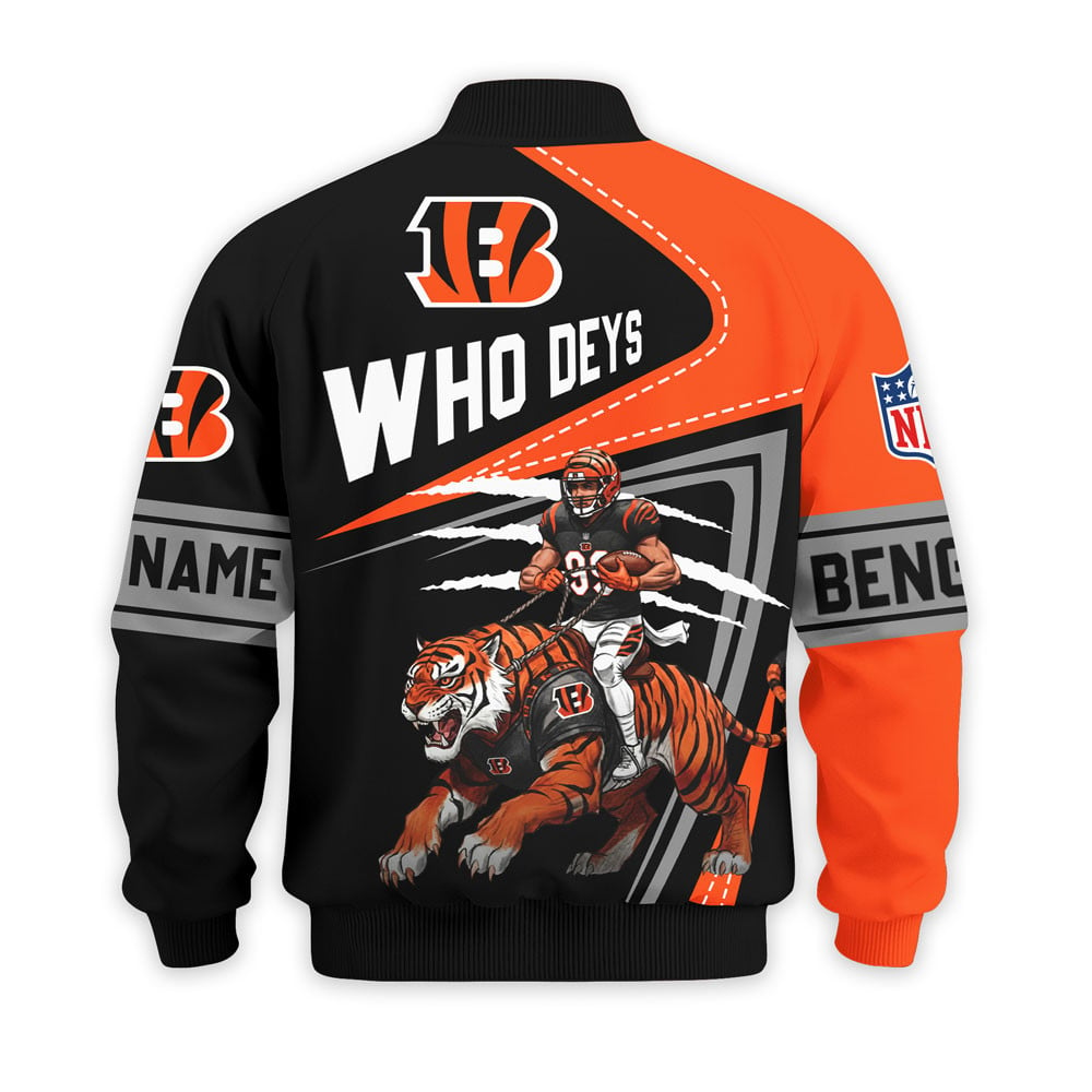 CIN Premium NFL Game Day 3D Bomber Jacket DDT NTL