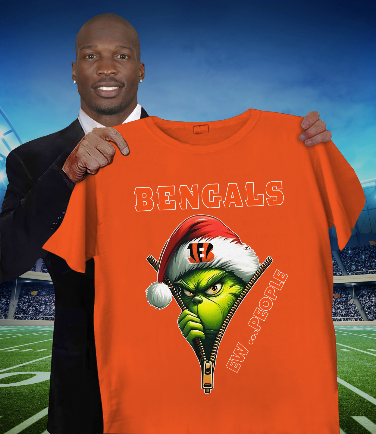 CIN x NFL Christmas T-Shirt DATND TANTD 151125