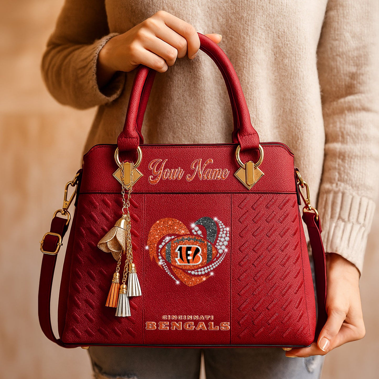 CIN x NFL Zip Handbag 0811 DatND DVT