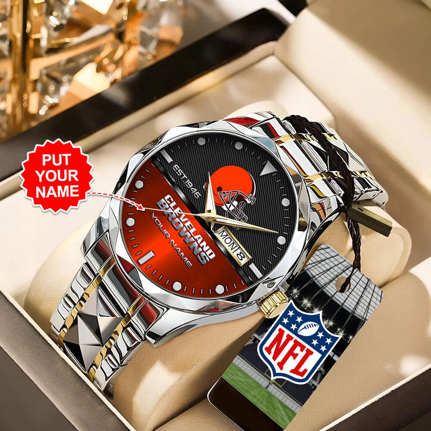 CLE x NFL Alloy Luxury Quartz Watch DATND TANTD