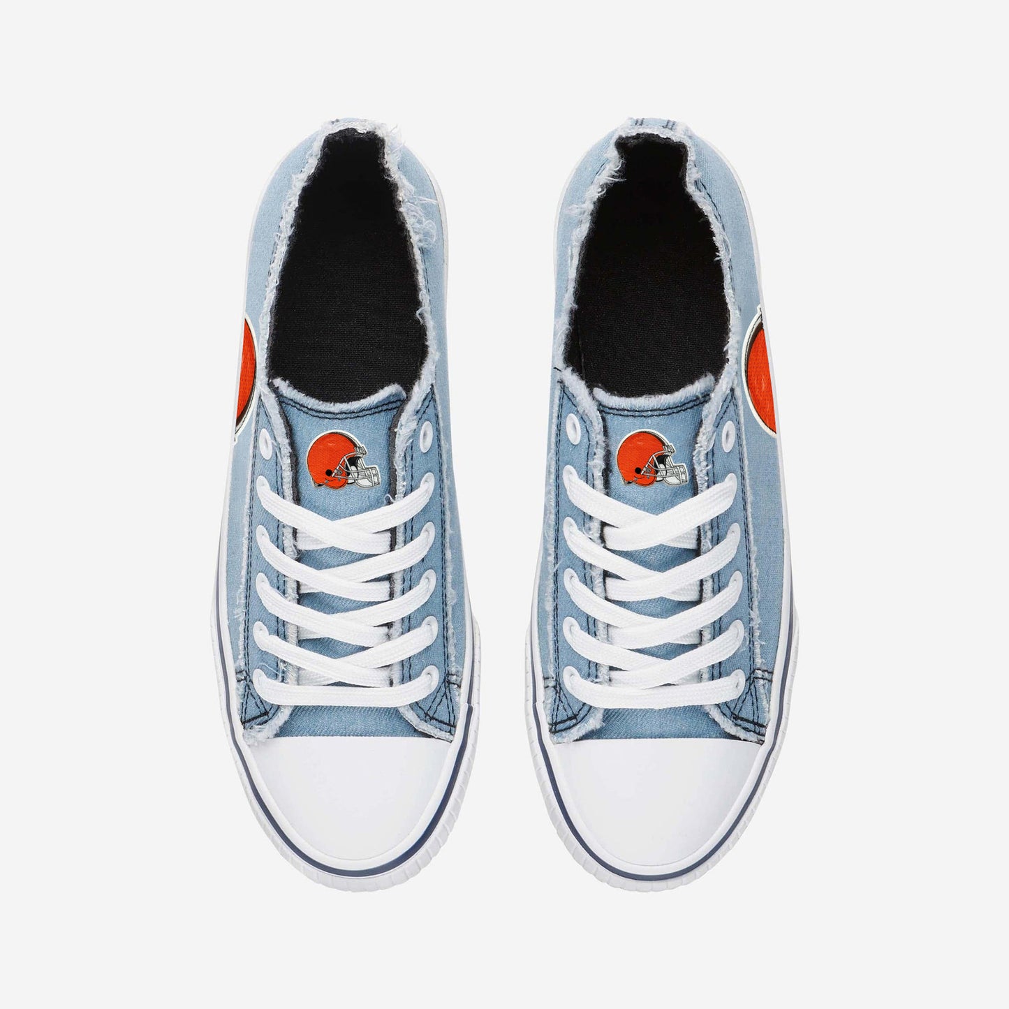 Cleveland Browns Womens Denim Low Top Canvas Shoes NDD