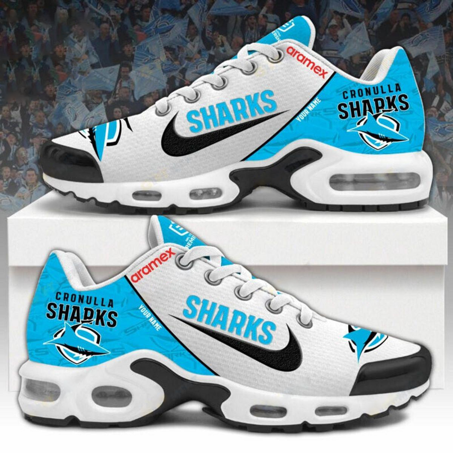 Cronulla Sharks NRL Custom Name NRL Air Max Plus Shoes NDD