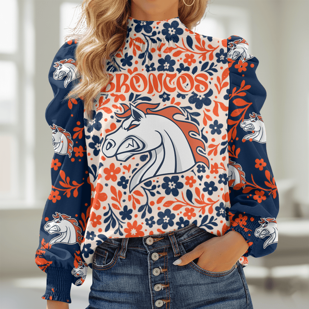 DB NFL Women Puff Sleeve Blouse DDT NTL