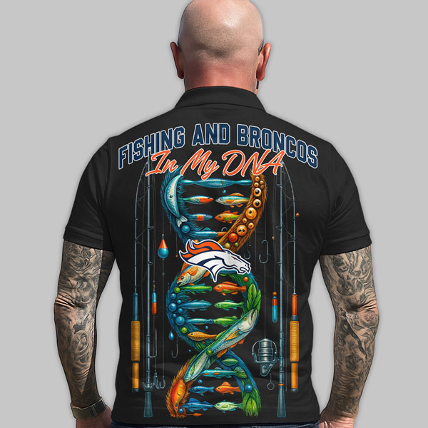 DB Premium NFL Fishing In My DNA Polo Shirt DDT CTND