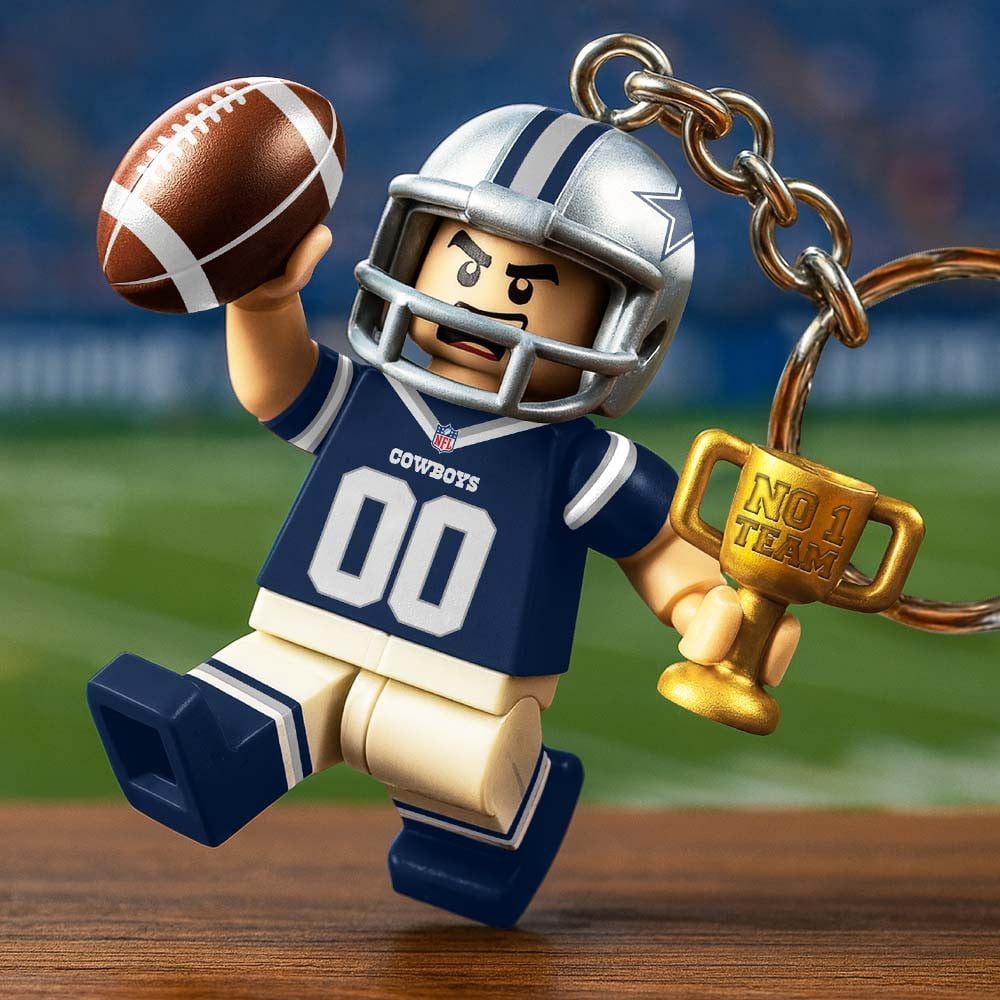 DC Premium NFL Lego No. 1 Team Personalized Key Chain DDT NTL