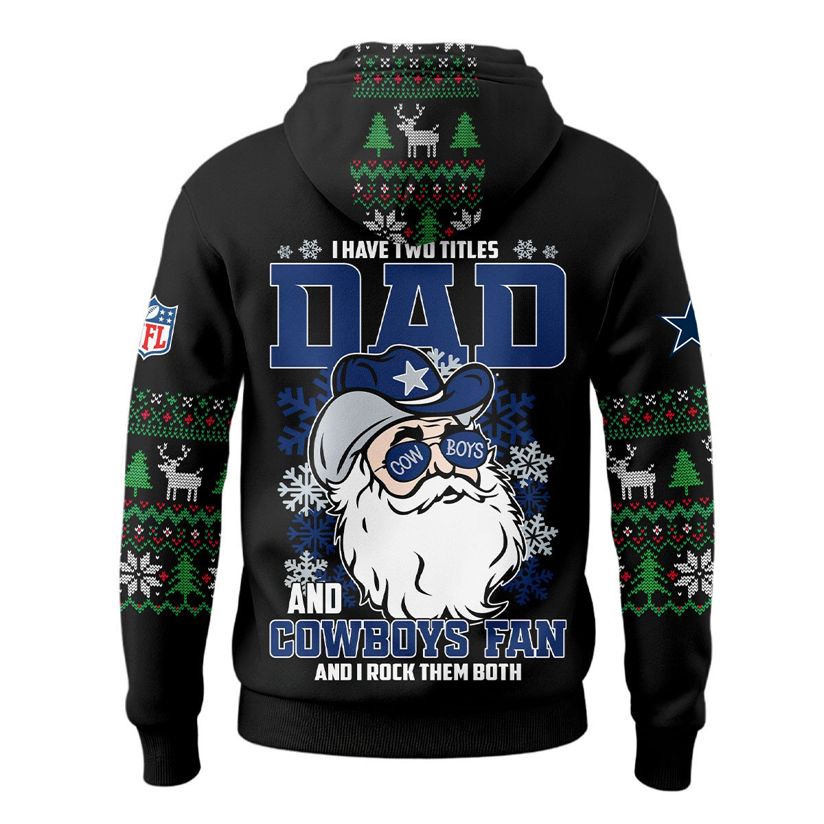 DC Premium NFL Personalized Papa Claus Hoodie DDT CTND