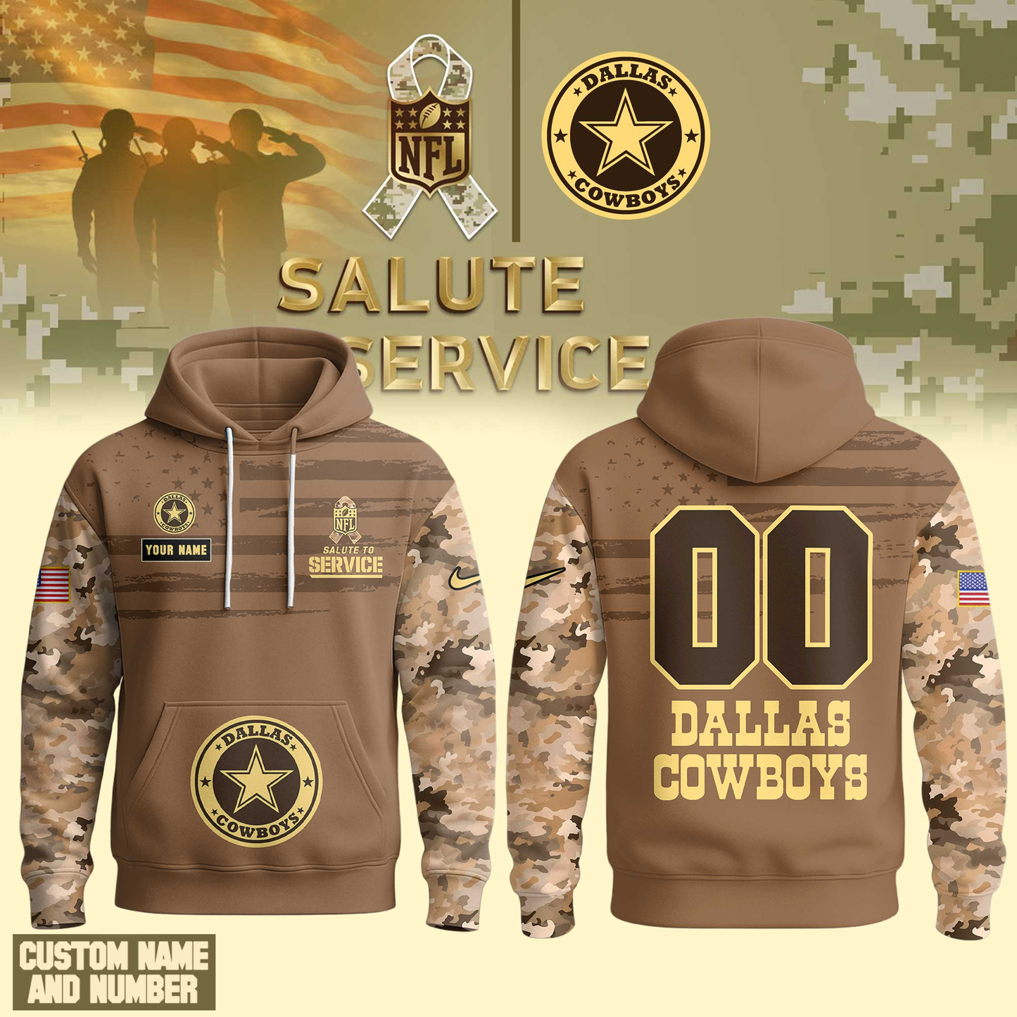DC Premium NFL Salute To Service Hoodie DDT NTL