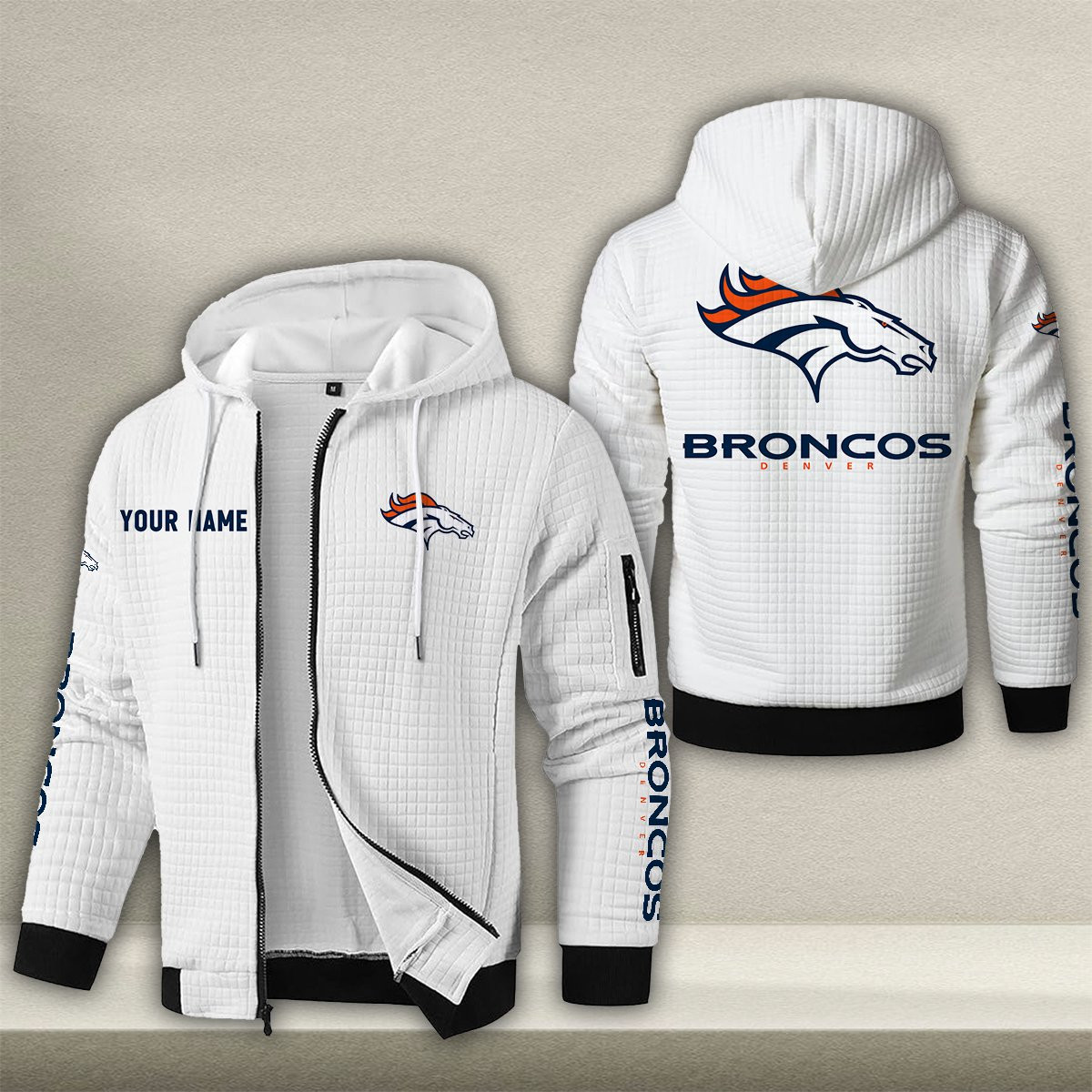 DEN x NFL Quilted Zip Hoodie DatND DVT