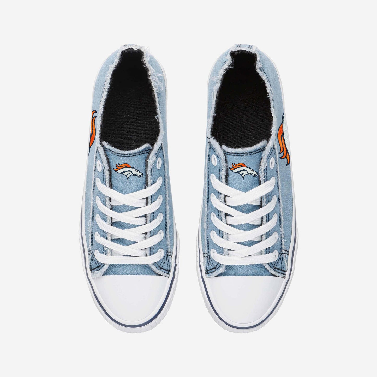 Denver Broncos Womens Denim Low Top Canvas Shoes NDD