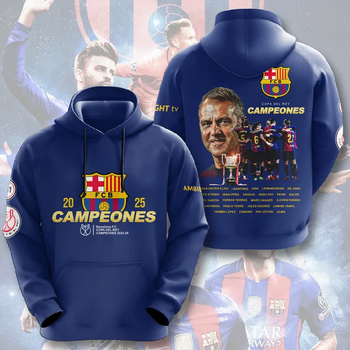 FC Barcelona Copa Del Rey Campeones 3D Shirt NDD