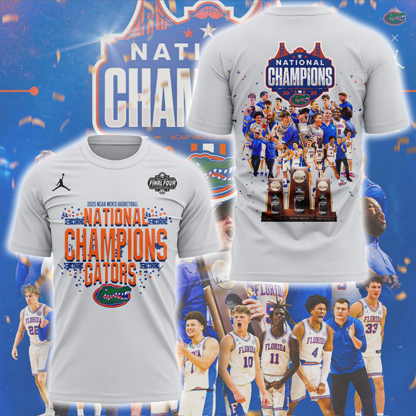 Florida Gators Men’s Basketball 3rd National Champions 3D Shirt