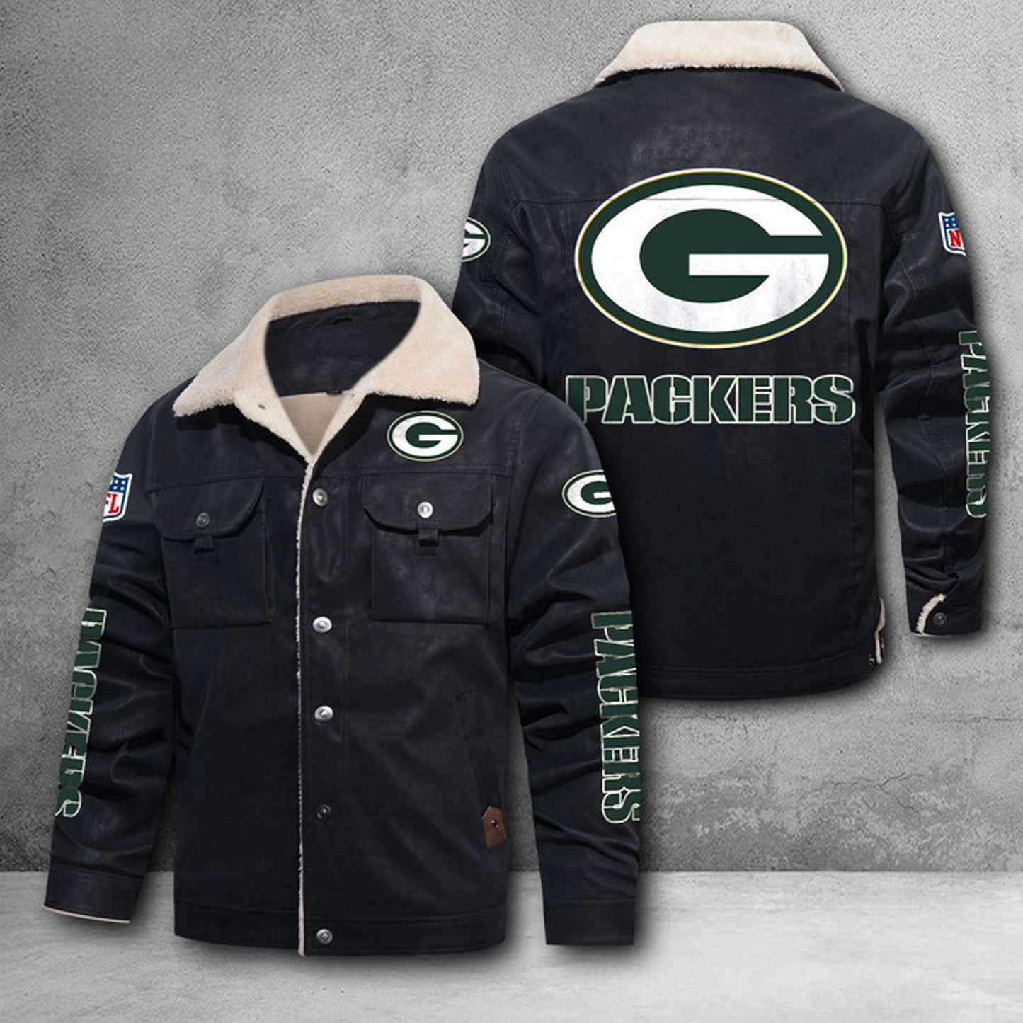 GB X NFL LEATHER JACKET DATND THUONGNH