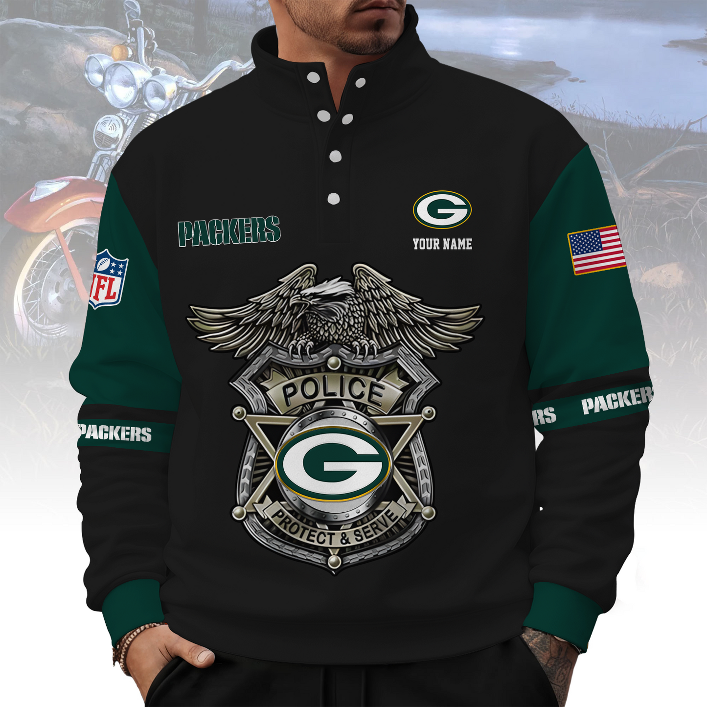 GB x NFL Western Style Sweater With Buckles DatND ThuongNH