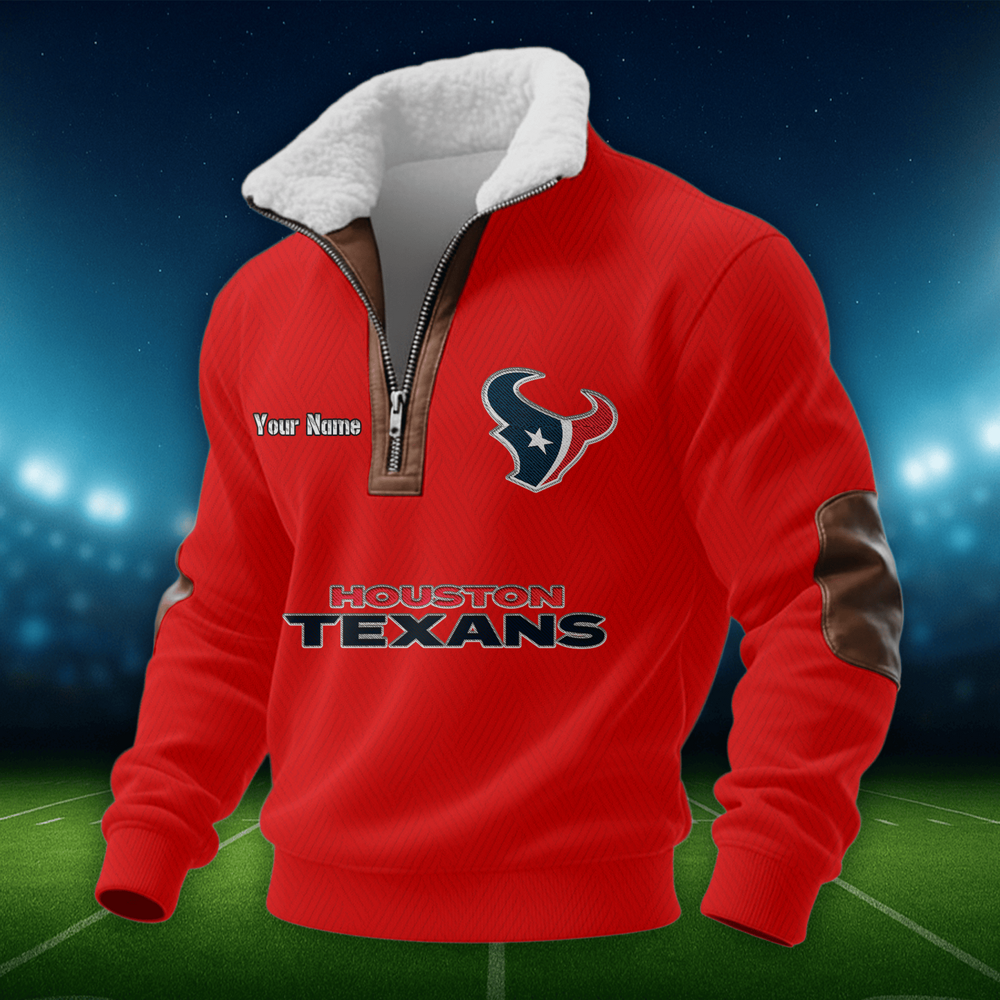 HT NFL Men Fur Collar Sweatshirt DDT CTND
