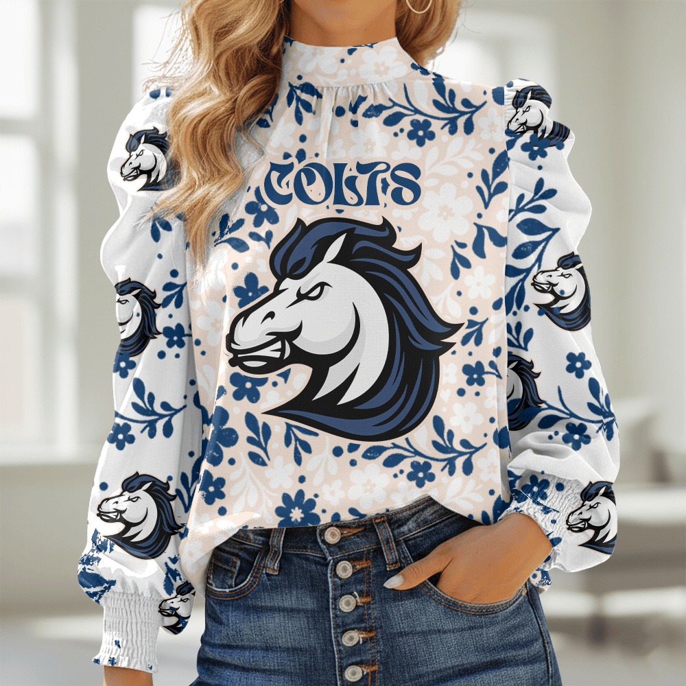 IC NFL Women Puff Sleeve Blouse DDT NTL