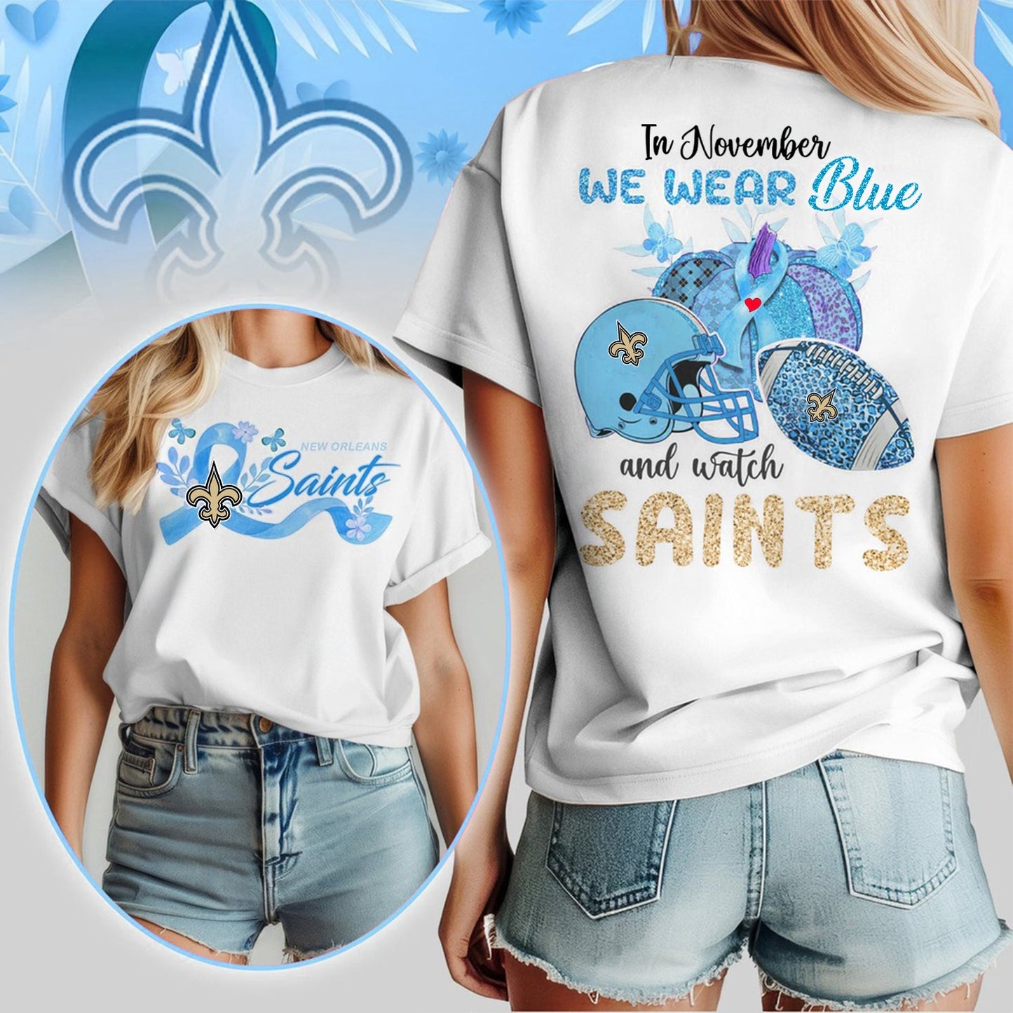 IN NOVEMBER WE WEAR BLUE AND WATCH NO SHIRT NDT NHM