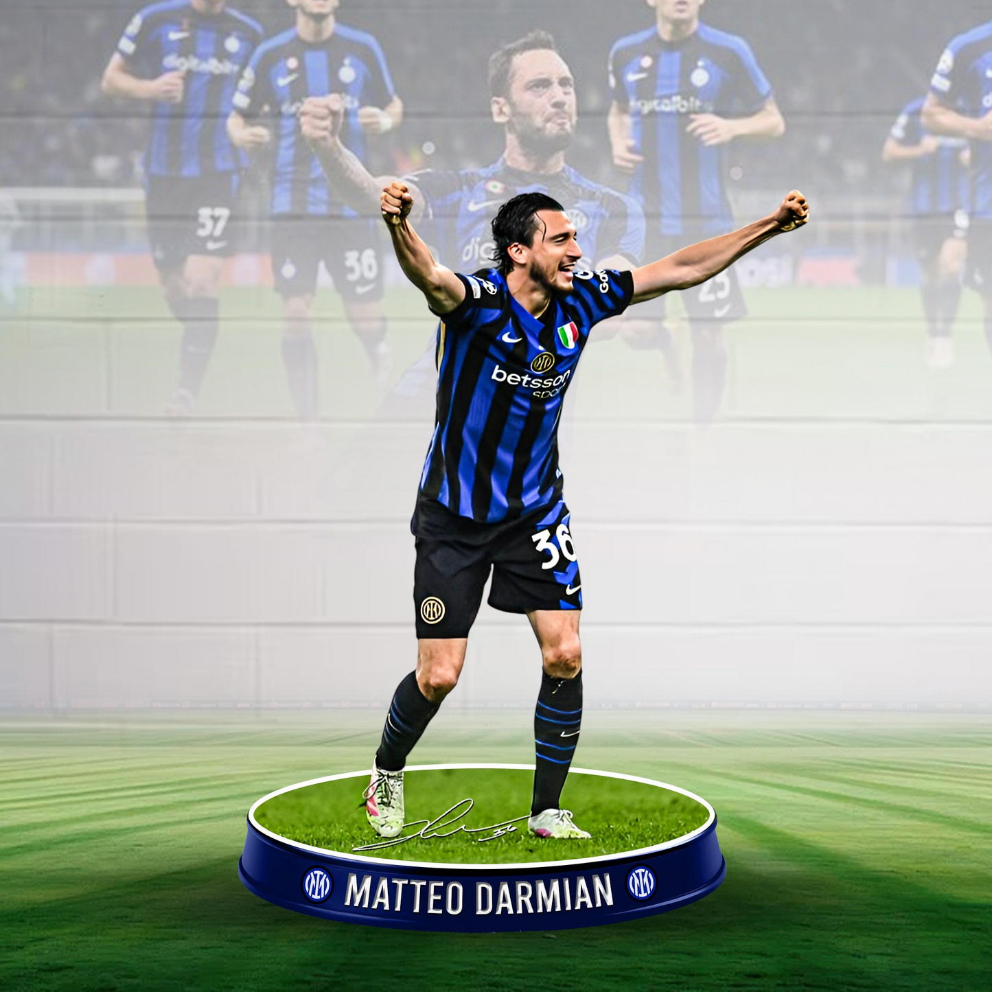 Inter Milan Premium V9 Acrylic Plaque DDTTTV