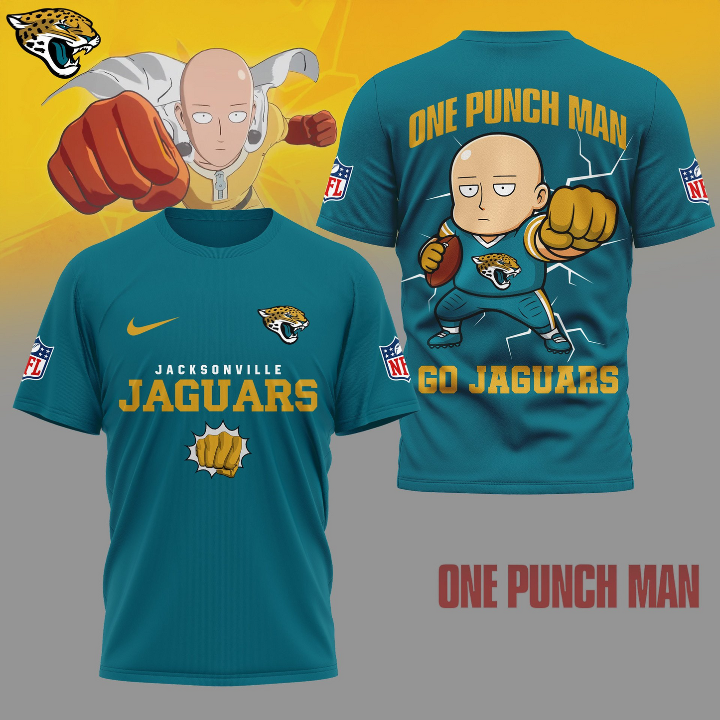 JJ Premium NFL One Punch Man Fan 3D Shirt DDT NTL