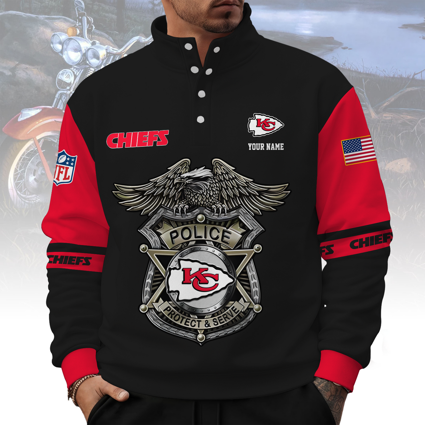 KC x NFL Western Style Sweater With Buckles DatND ThuongNH