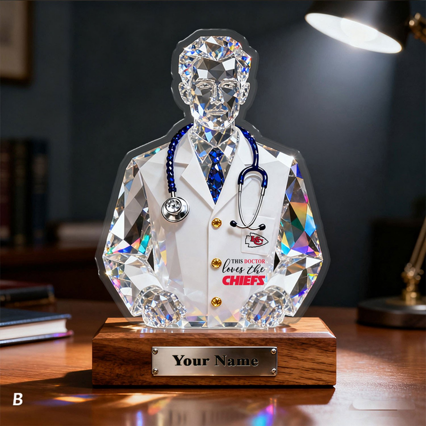 KCC Premium NFL Doctor Crystal Style Desktop Ornament DDT 101125 HLPHUONG