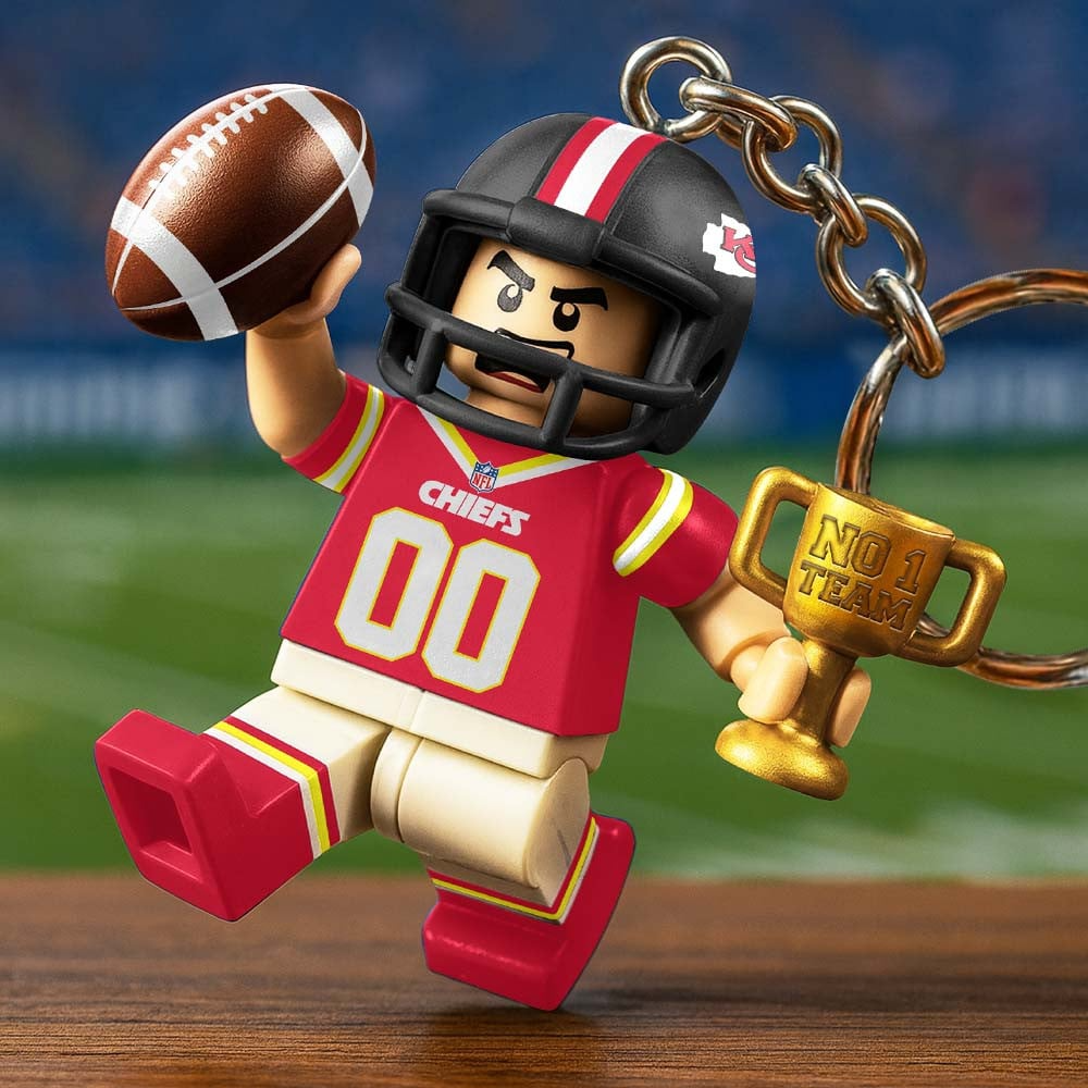 KCC Premium NFL Lego No. 1 Team Personalized Key Chain DDT NTL