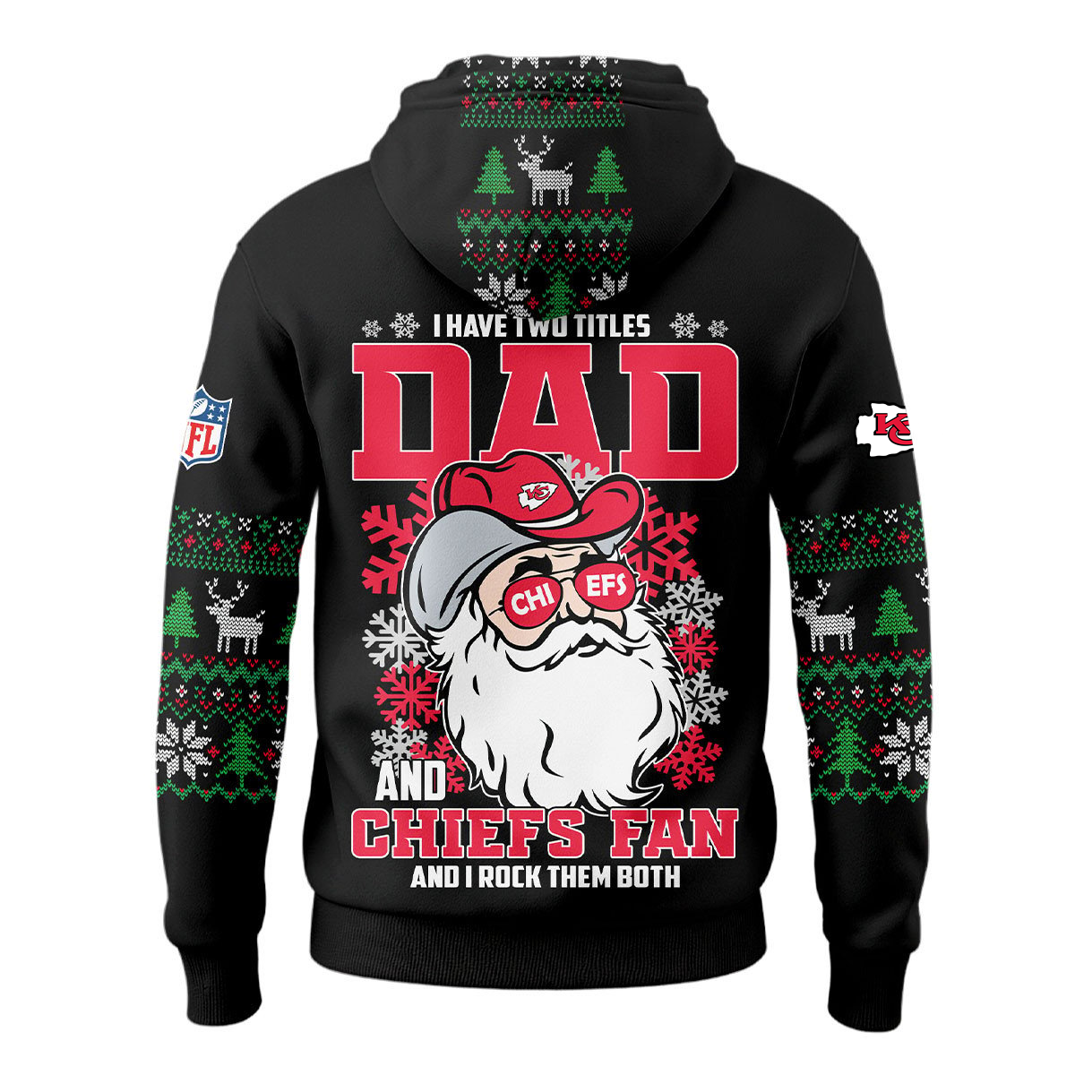 KCC Premium NFL Personalized Papa Claus Hoodie DDT CTND