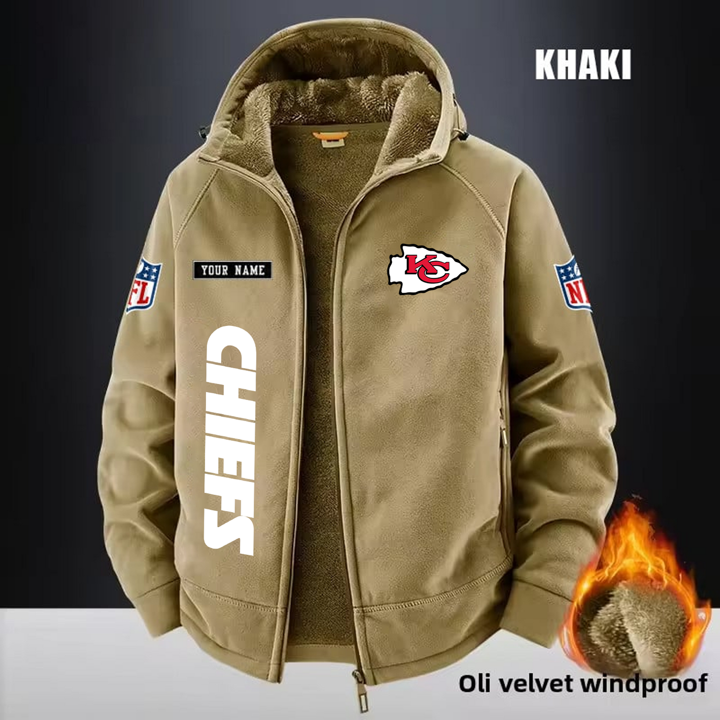 KCC x NFL 3D Half-zip Hoodie DATND TANTD