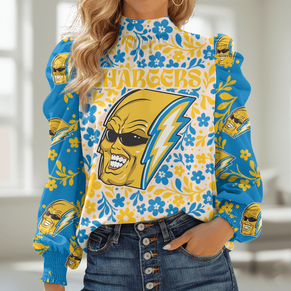 LAC NFL Women Puff Sleeve Blouse DDT NTL