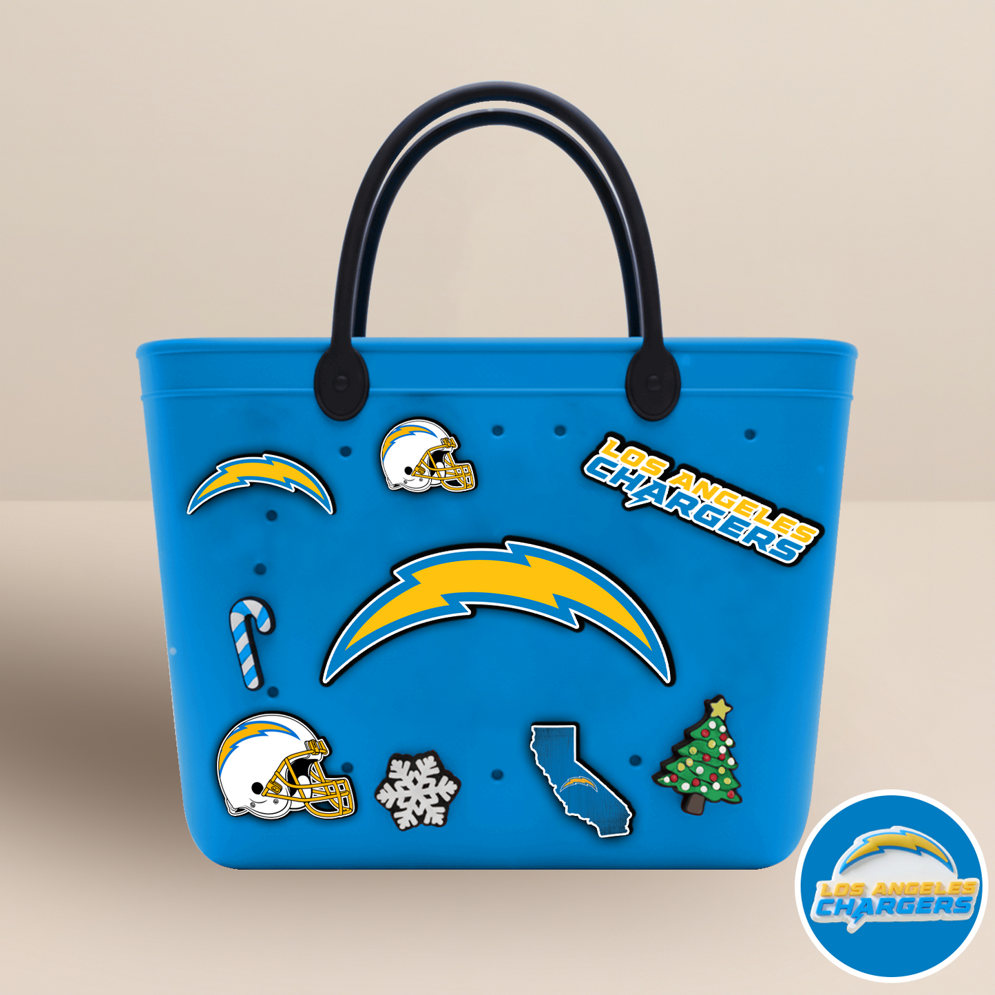 LAC x NFL Rubber Tote Bag with Team Charms DATND TANTD