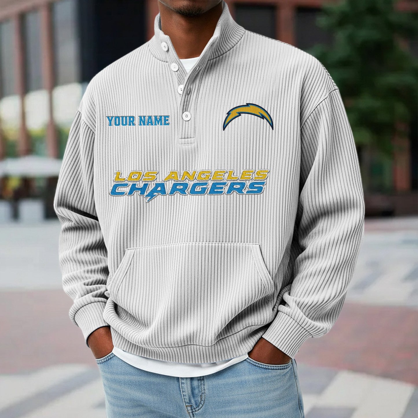 LAC x NFL Waffle High Neck Long Sleeved Sweatshirt DATND TANTD 221125