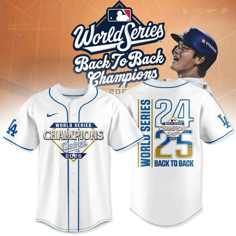 LAD x MLB 2025 Back to Back World Series Champions Jersey DatND DVT