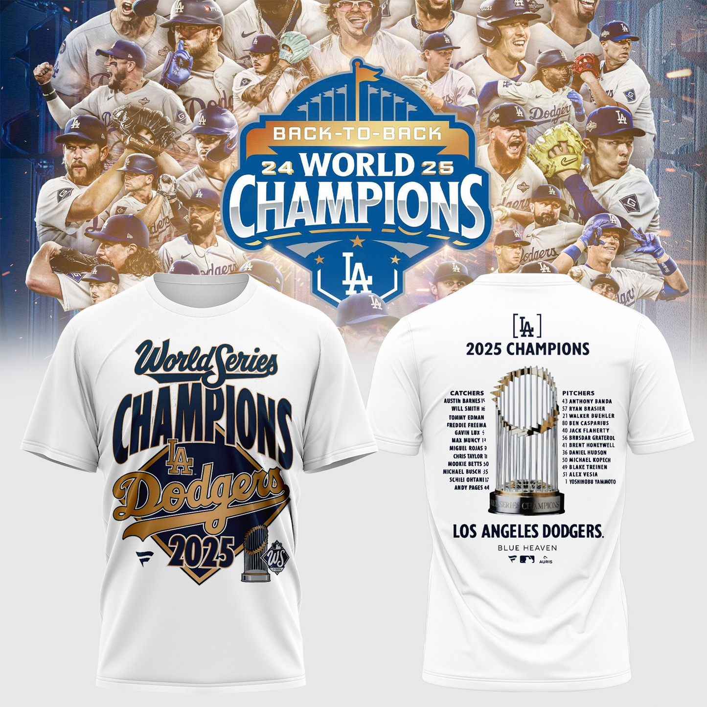 LAD x MLB 2025 World Series Champions 3D Shirt V3 DatND DVT