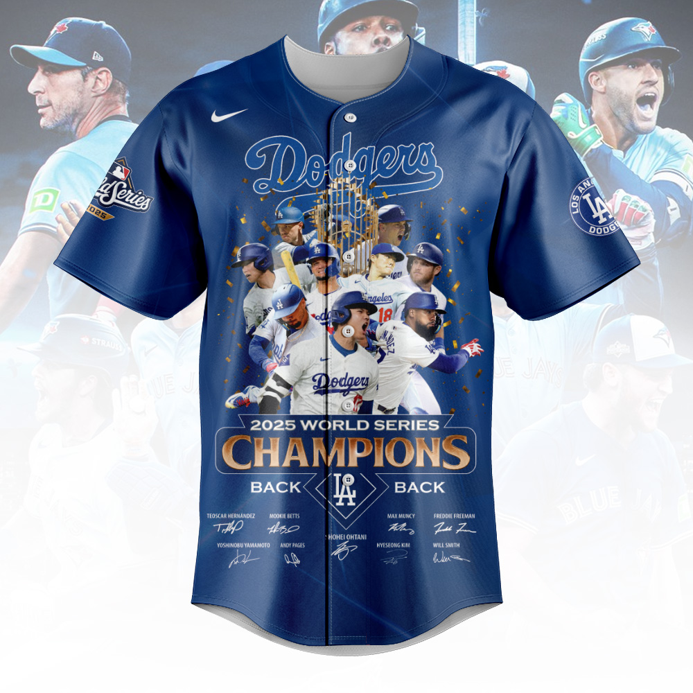 LAD x MLB 2025 World Series Champions Baseball Jersey V1 DatND DVT