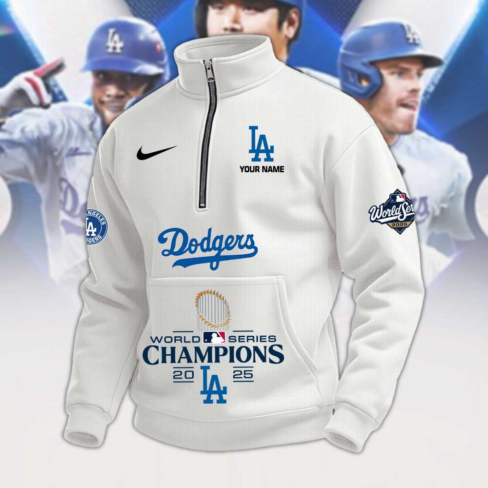 LAD x MLB 2025 World Series Champions Quarter Zip Sweatshirt V1 DatND DVT