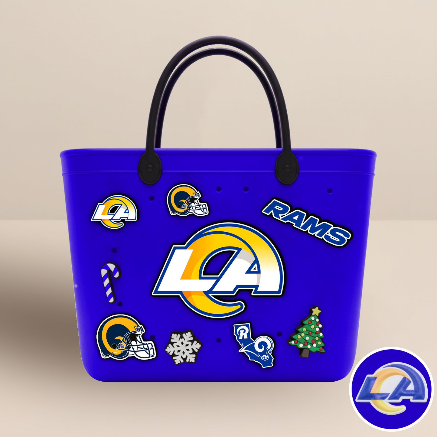 LAR x NFL Rubber Tote Bag with Team Charms DATND TANTD