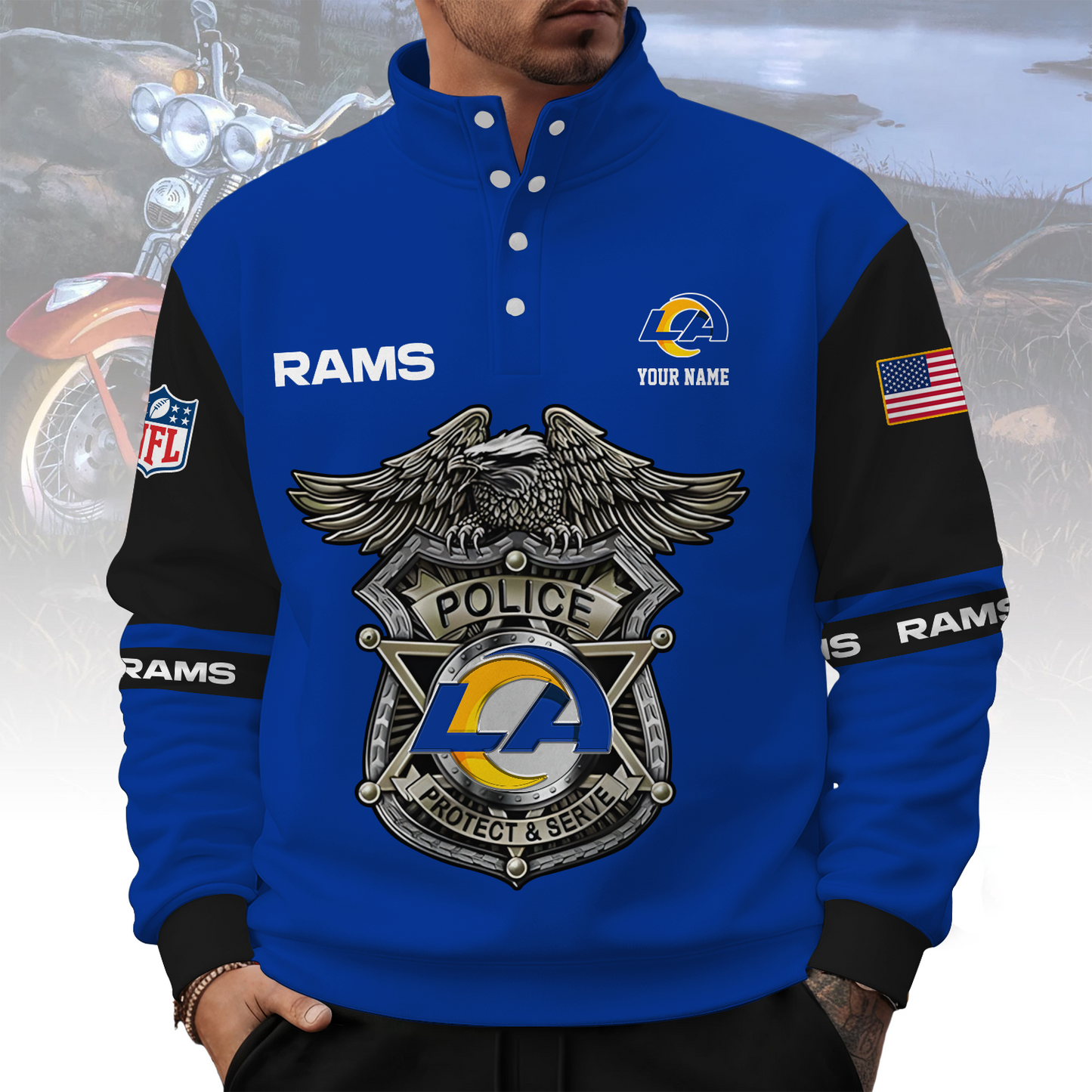 LAR x NFL Western Style Sweater With Buckles DatND ThuongNH