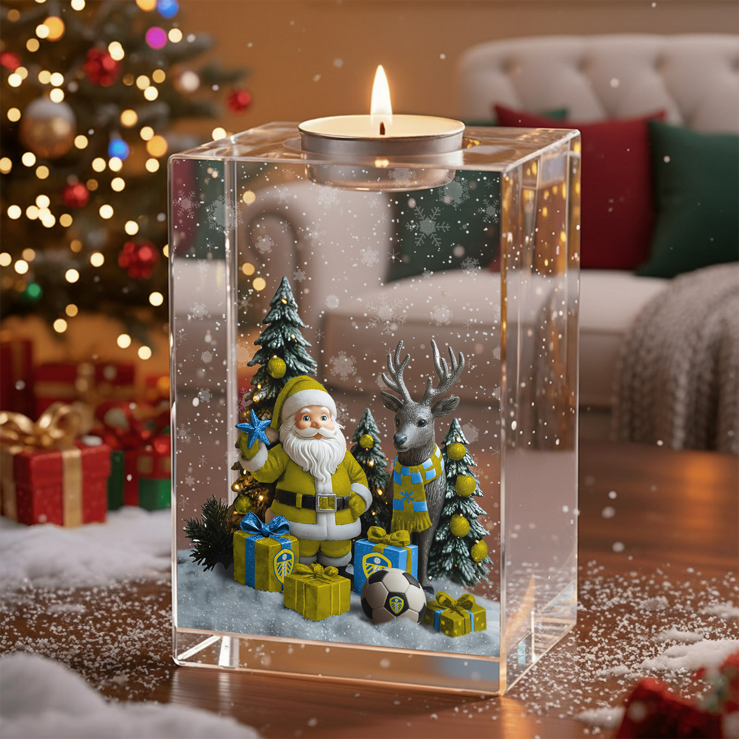 LEE x EPL Personalized Christmas Crystal Candle Holder DatND DVT