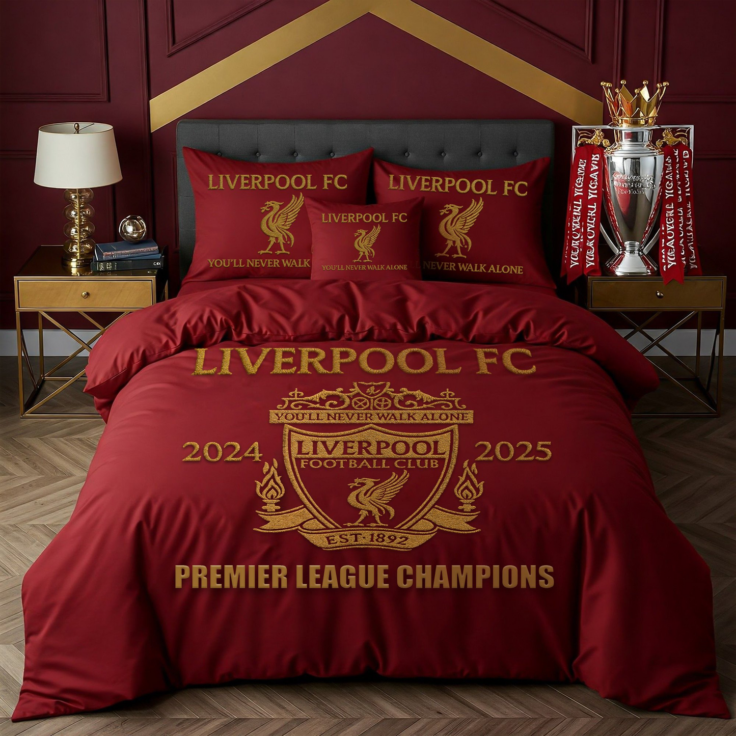 Liverpool FC Champions Premier League 2025 Bedding set DDTCTND